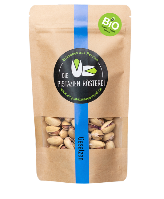 Geröstete Bio-Pistazien gesalzen — Verpackung