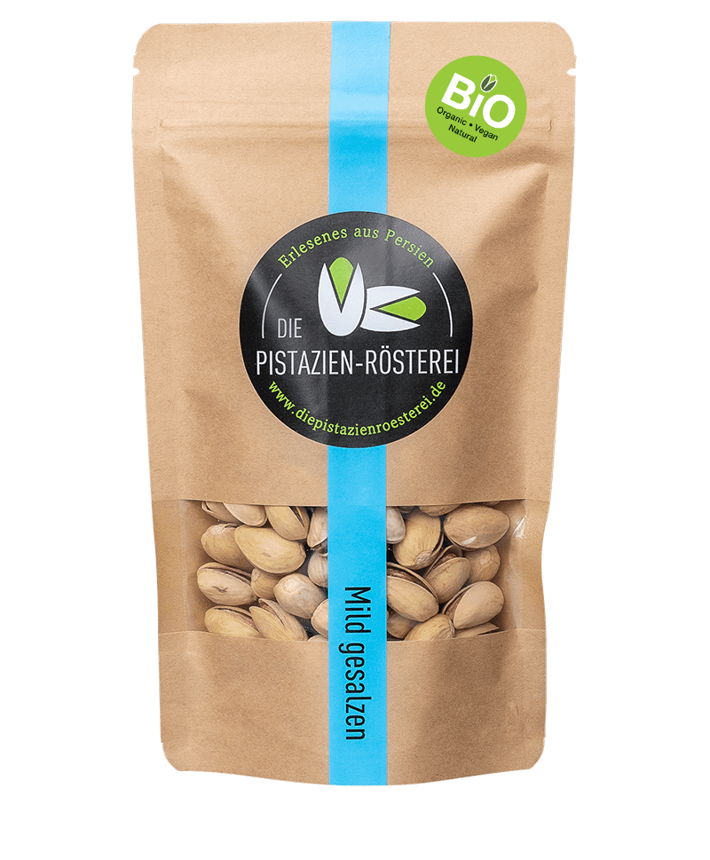 Geröstete Bio-Pistazien mild gesalzen — Verpackung