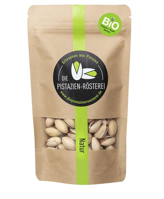 Getrocknete Bio-Pistazien naturbelassen — Verpackung